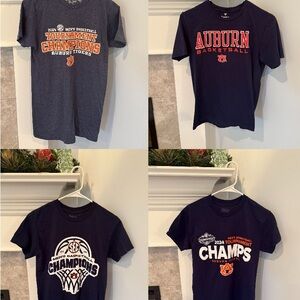 4 New Auburn University Basketball T-Shirts (Size S)